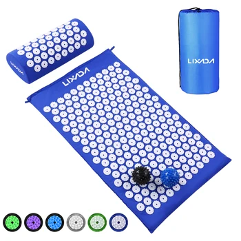 

Acupressure Mat Massage Mat Pillow Set Yoga Mat for Relieves Stress Back Neck Sciatic Pain Relaxation Tension Release Free Bag