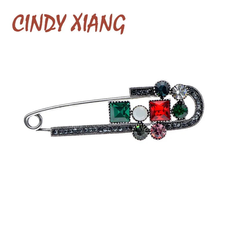 Женская Брошь с кристаллами CINDY XIANG большая Винтажная брошь на булавке для