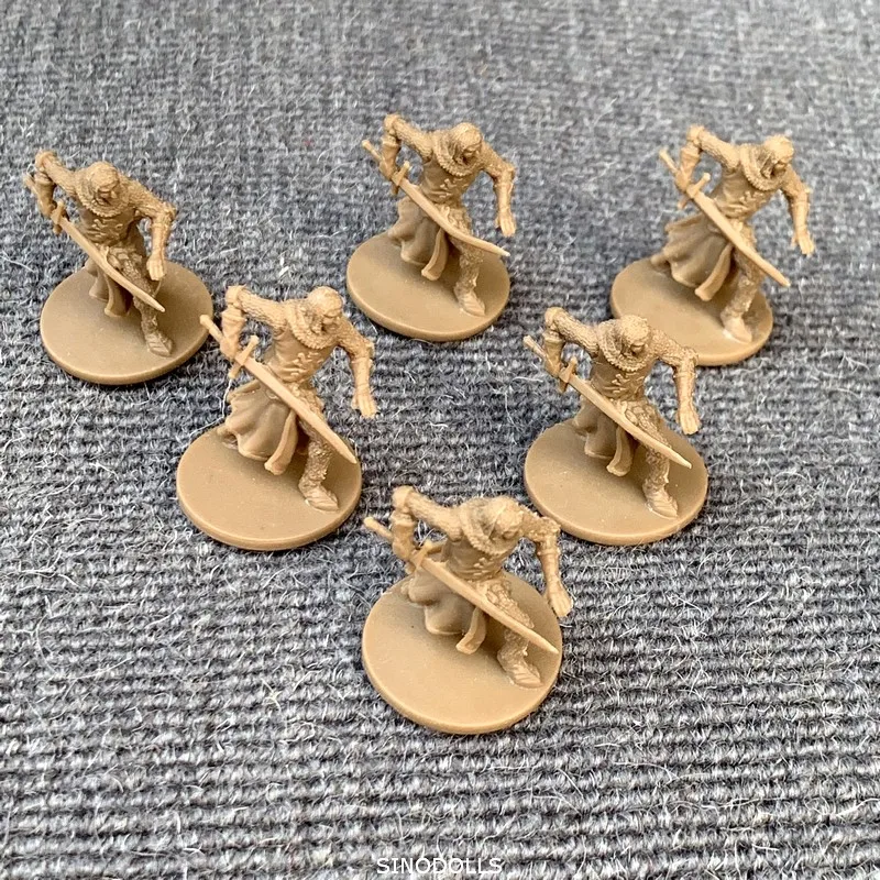 DE251 6pcs Soldier Подземелья и дракон настольная игра миниатюры фигурка военная игра D& D герой ролевые игры модель набор игрушек новое поступление - Цвет: DE251 6pcs Soldier