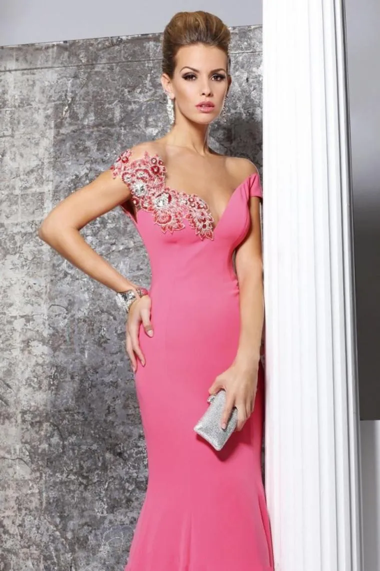 vestido de festa longo; robe de soiree Мода горячая распродажа платьев с длинными рукавами-крылышками Формальное вечернее платье с кружевной аппликацией платья для матери невесты