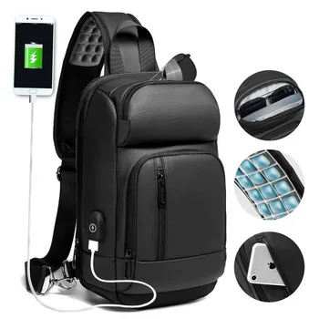 

Fashion Large Capacity Multifunction Men Waist Bag Outdoor USB Charging Casual Men Fanny Pack Male Belt Bag Unisex Waist Packs