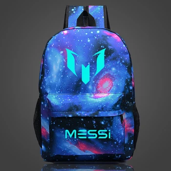 

Super Star Messi Luminous Rucksack Students School Bags Men Women Travel Shoulder Mochila Beautiful Backpack for Teens