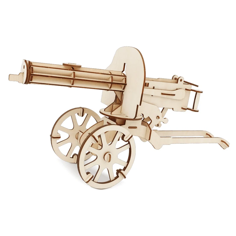 

3D Puzzle Paper Cardboard Machine Gun Military 3D IQ Puzzle for Children Kids DIY Game Laser Cutting educational games gift