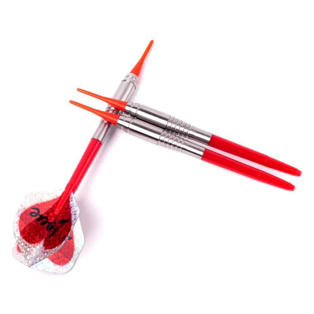 3Pcs 18g Professional Safe Dart Sets Soft Plastic Tip Tungsten Steel Barrel Love Flight Competition Electronic Dart Indoor Game