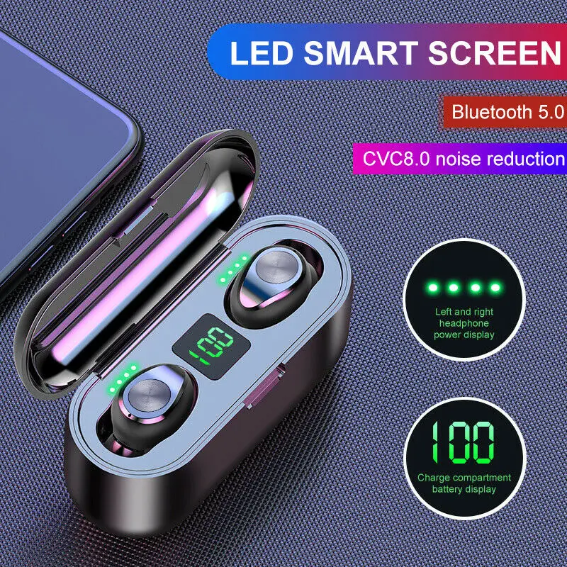 Новые Bluetooth 5,0 наушники светодиодный аккумулятор с цифровым дисплеем CVC 8,0 наушники с шумоподавлением и чехол для зарядки