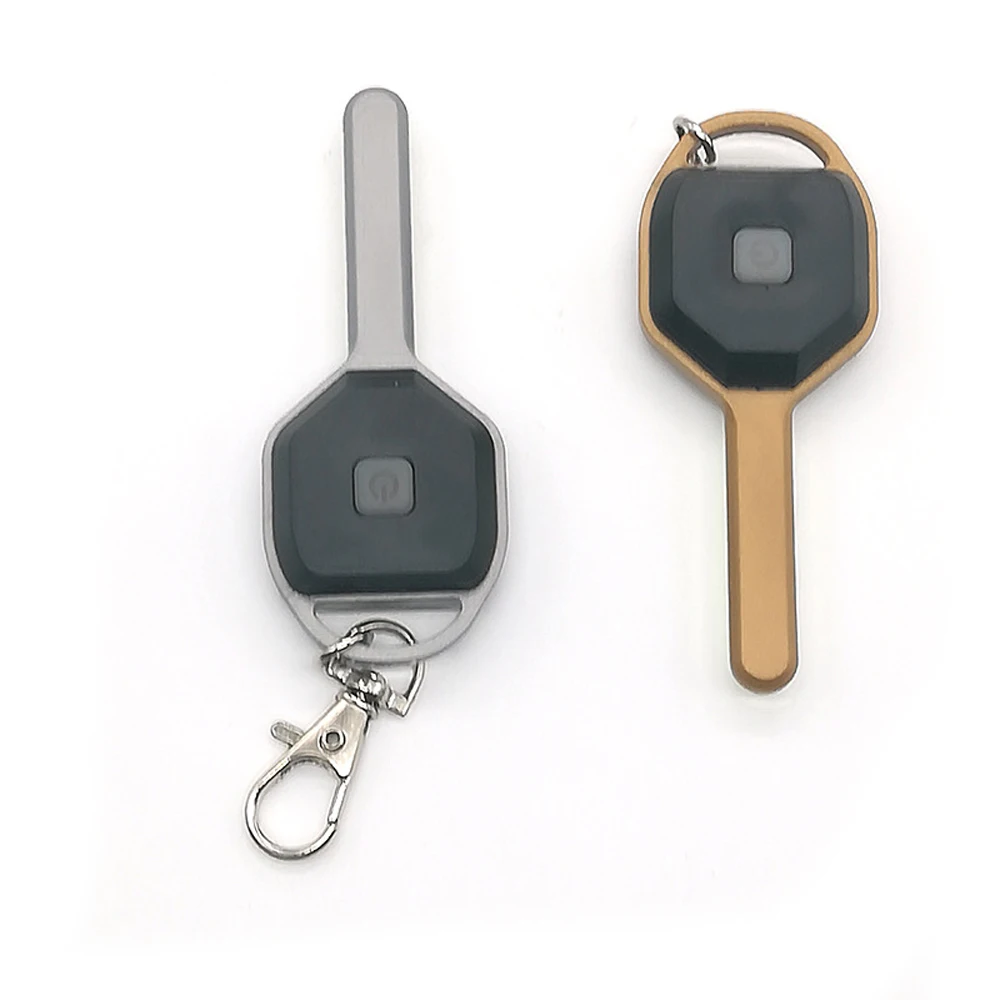 Mini LED Flashlight Light Mini Key Shape Keychain Lamp Torch Emergency Camping Light