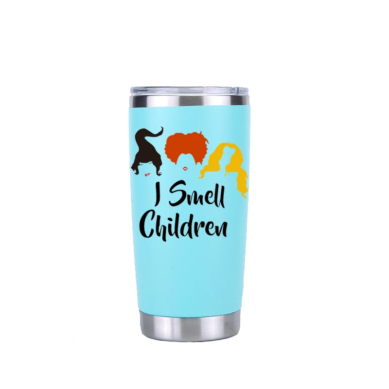 20 oz mint Хэллоуин hous Pocus 30 oz тумблер путешествия автомобиль пивная кружка с двойными стенками Изолированная вакуумная фляжка из нержавеющей стали Термос кофейные кружки - Цвет: 20 oz mint