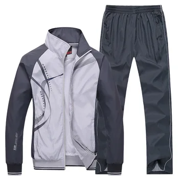 

Men's Sport Set Spring Autumn Sportswear 2 Piece Running Suit Jacket+Pant Sweatsuit Men Clothing basketball Tracksuit Set