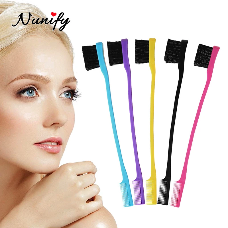 Nunify Beauty Double Sided Edge Control Comb Styling Hair Eyebrow Comb