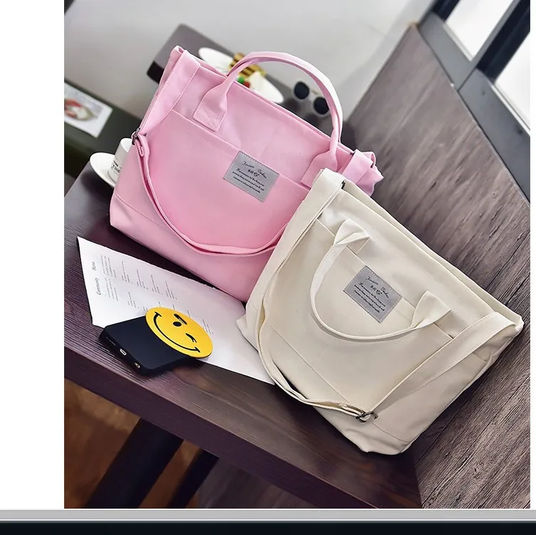 Стиль, женская сумка, Студенческая, одна сумка тканевая через плечо, трендовая сумка, большая емкость, Женская Портативная сумка через плечо