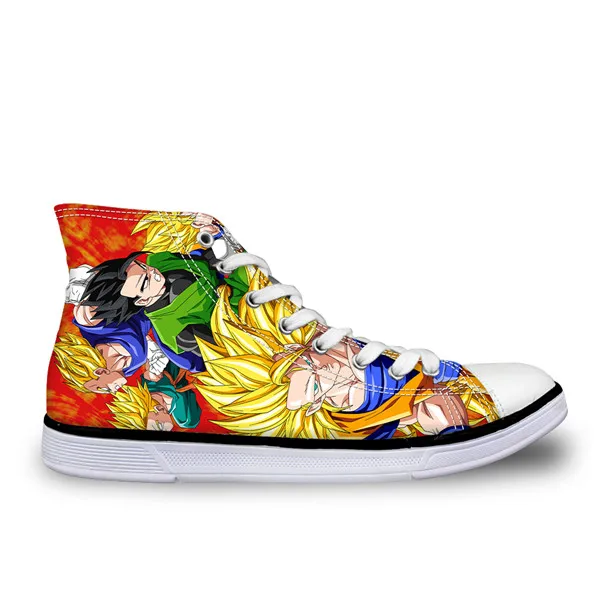 Thikin Dragon Ball Boys High Top Canvas Shoes Cool Anime Super Character Man Vulcanize Sneakers Couple shoes - Цвет: BLG7760AK