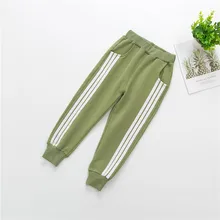 Вязаные весенне-осенние гимнастические штаны для больших мальчиков детские свободные джинсы из чистого хлопка для мальчиков и девочек повседневные штаны