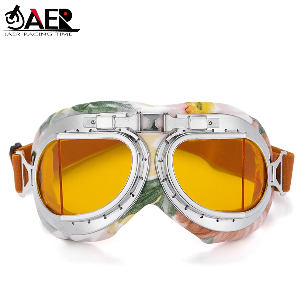 Vintage Motocross Goggles Helmet Steampunk Copper Flying Motorcycle Glasses Pilot Biker Eyewear Goggle Protective Gear | Автомобили и