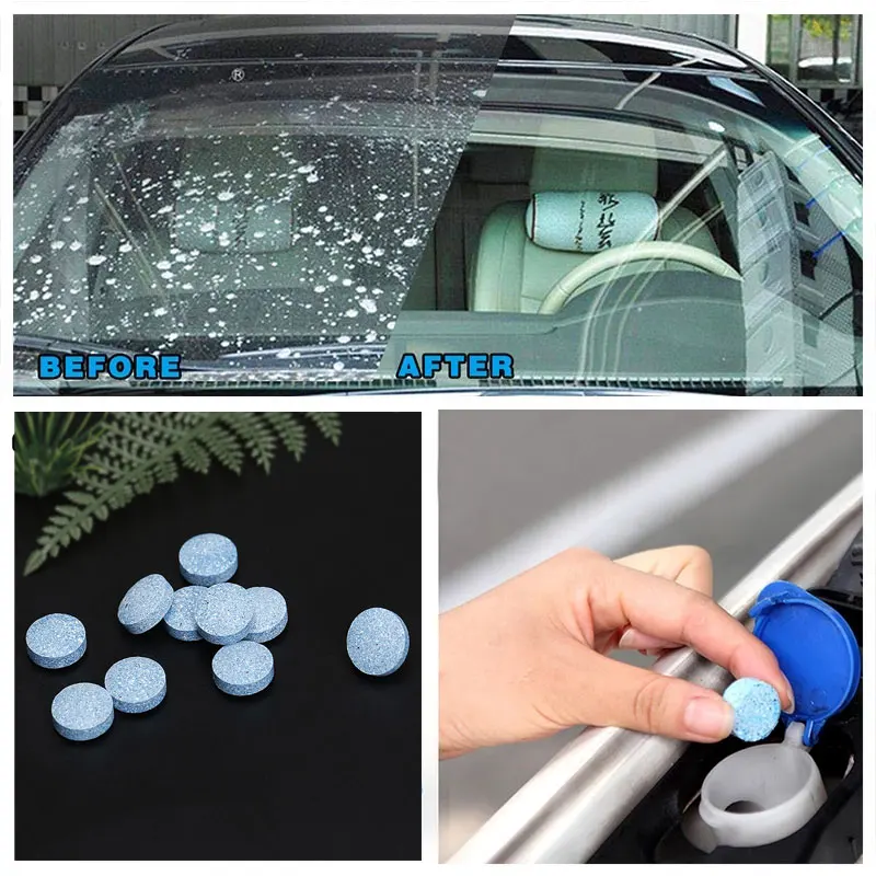 

50-200pcs Car Glass Washer Car windshield Glass Washer Cleaner Pill Compact Effervescent Tablets Windows Repair Car Accessory