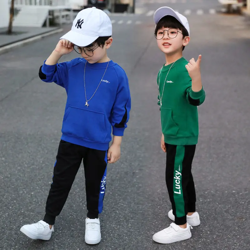 Big Boys Clothes Set for Teenagers Coat Pants 2PCS Children Sport