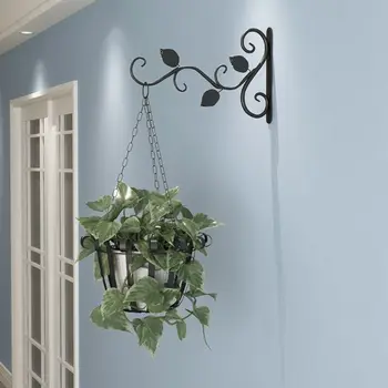 

Indoor Hanging Planters Swing Wrought Rack Vintage Iron Wall Hanging Baskets Plants Holder Metal Rack Garden Home Decor