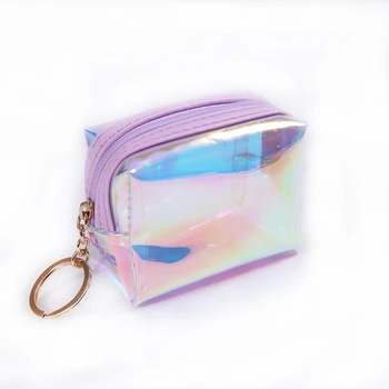 

Trend Women Small Wallet Card Holder Zipper Coin Purses Clutch Handbag Fashion Female Purses Cosmetics Storage Pouch Light Purpl