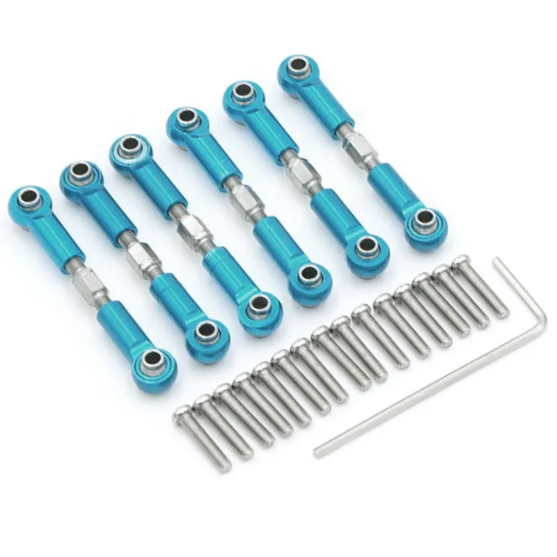 

6Pcs Adjustable for Wltoys A949 A959 A969 A979 K929 Upgrade Parts Metal Linkages Pull Rod Servo Link A959-03
