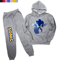 SNOIC/красивый синий костюм для бега, детская одежда, 2 предмета для мальчиков и девочек, детская одежда, толстовки, Молодежный хлопковый костюм для бега