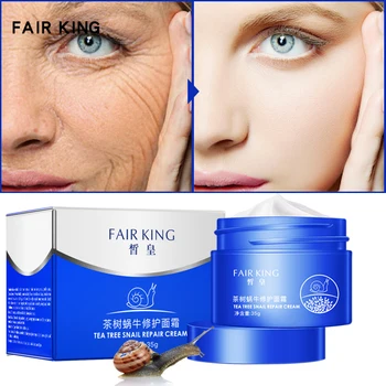

Tea Tree Snail Face Cream Hyaluronic Acid Moisturizer Whitening Anti Wrinkle Anti Aging Serum Collagen Nourishing Skin Care