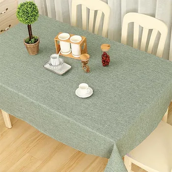 

Mantel de algodón de Color sólido Simple mantel de lino estilo europeo Rectangular cuadrado para Decoración de cocina de boda