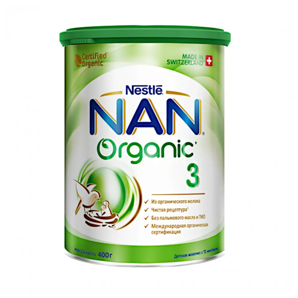 Напиток молочный сухой NAN® 3 Organic «Детское молочко», от 1 года