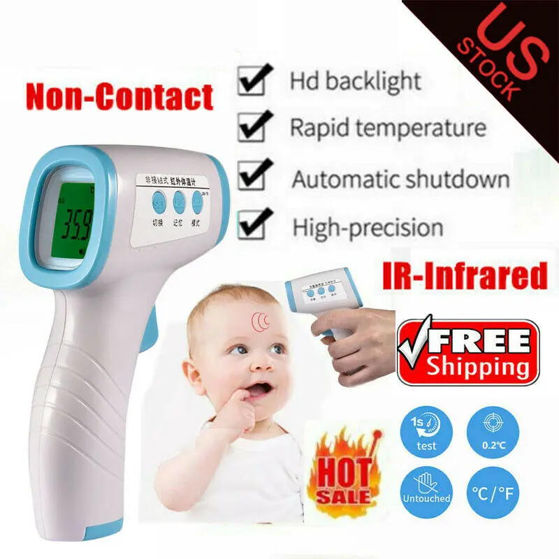 

High Quality LCD Digital Non-contact Infrared Thermometer Forehead Body Temperature Meter