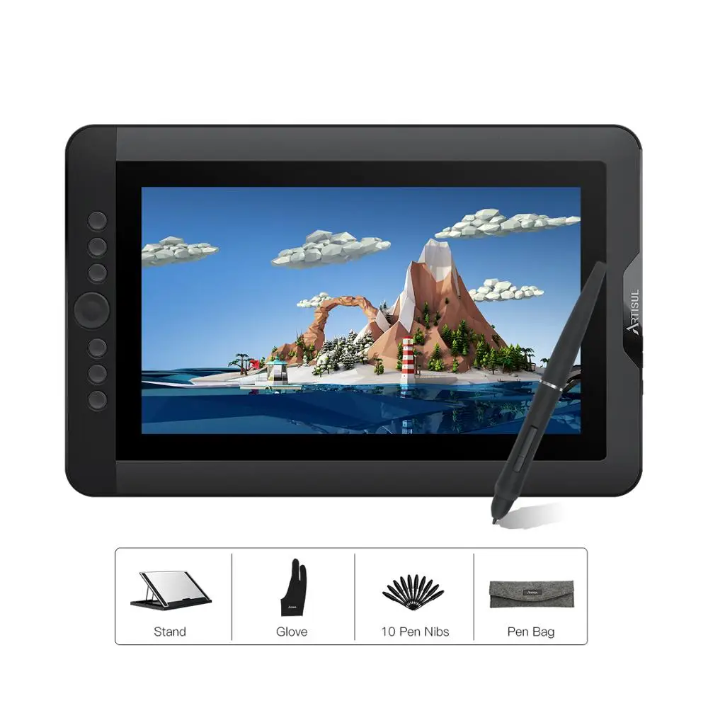 Artisul D13S Graphics Drawing Tablet Monitor 8192 Levels 13.3 inch IPS Digital Graphic Art Tablet with Express Keys and a Dial Artisul D13S Graphics Drawing Tablet Monitor 8192 Levels 13.3 inch IPS Digital Graphic Art Tablet with Express Keys and a Dial