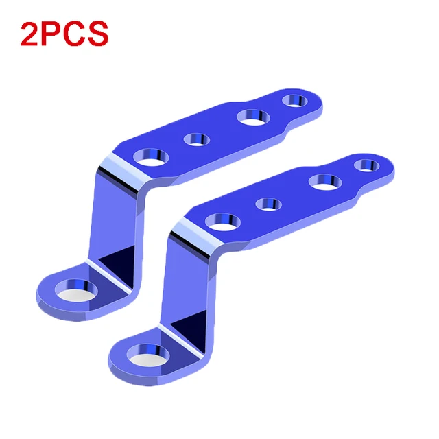 Motorcycle Rearview Mirror Modified Headlight Bracket Multi-functional LED Spotlight Electric Car Accessories Extension Brackets 2PCS Blue