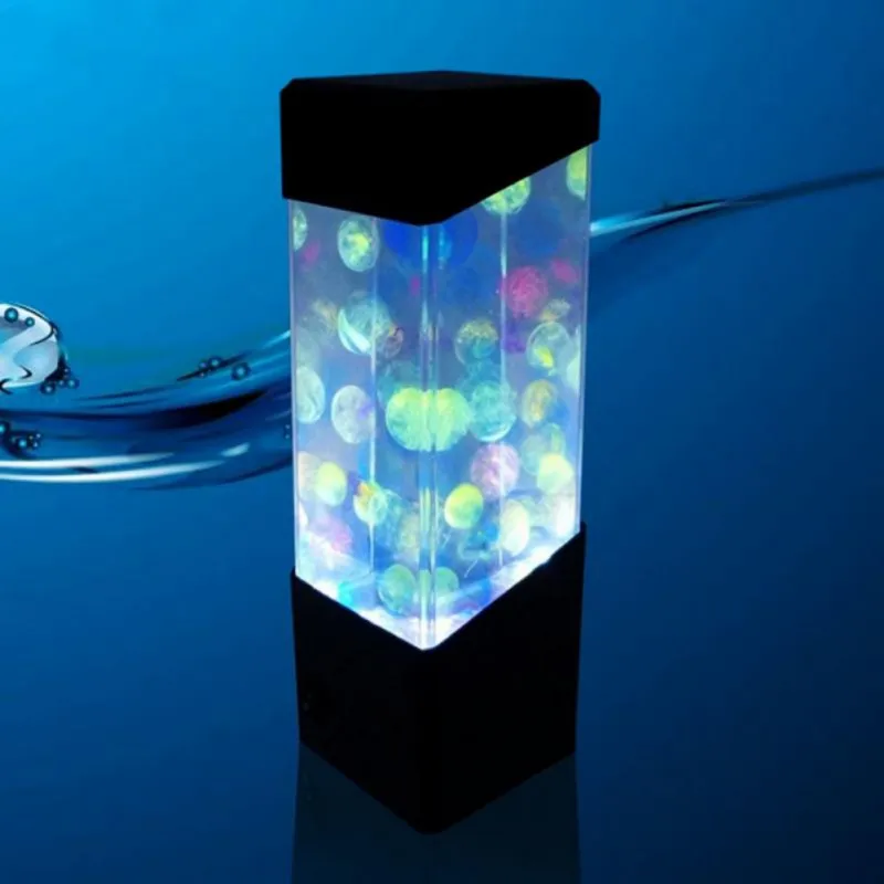 Настольная лампа-Медуза, светодиодный светильник для аквариума, настольная лампа, ночник, меняющая цвет, лампа для украшения дома, волшебная лампа - Испускаемый цвет: Jelly lamp