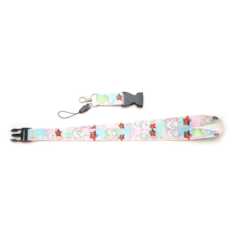 PC1019 слон Радуга аутизм внимание Творческий Lanyards ID значок держатель ID карты пропуск Мобильный телефон ремни веревка цепь ожерелье