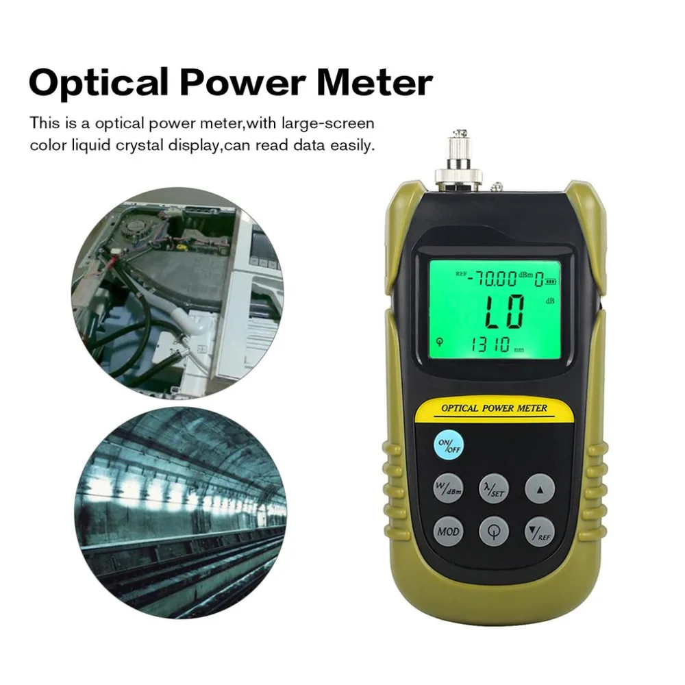 AUA-706G Optical Power Meter Fiber Optic Light Decay Tester Light Multimeter with SC / FC Adapter Light Source