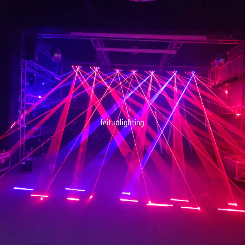 Лидер продаж лазерный светильник 6 Вт RGB Полноцветный движущийся DMX 14/35 каналов