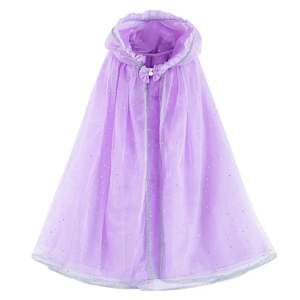 Meisjes Prinses Eenhoorn Jurk Mantel платье Lange плащ с капюшоном пончо и накидки Meisje Sneeuw Koningin накидка Pony Mantel Kleding 10