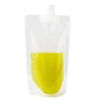

New 100 Pack Drink Pouches,Stand Up Liquor Pouch Sealing Storage Packaging Bag,with Nozzle,for Beverage Milk Coffee,300 Ml