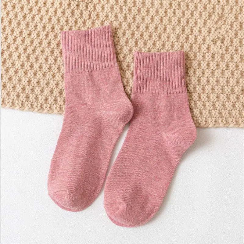 1 пара модных женских носков хлопковые полосатые носки женские носки в стиле ретро на весну, осень и зиму, японские однотонные женские носки
