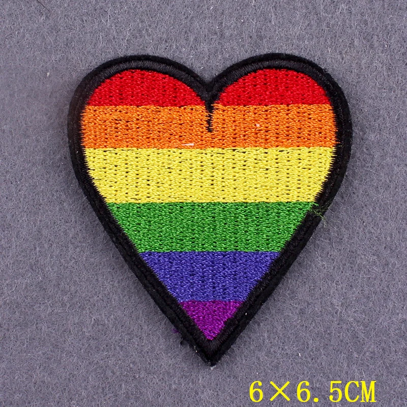 Love is Love Badges Gay Pride LGBT Patch Iron On Patches For Clothing Stickers Rainbow Patches On Clothes Stripes Accessory 