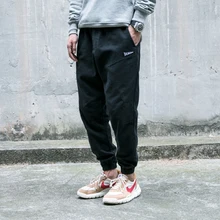 Японские мужские брюки, модные Свободные повседневные черные плотные уличные штаны, мужская одежда DD6CK