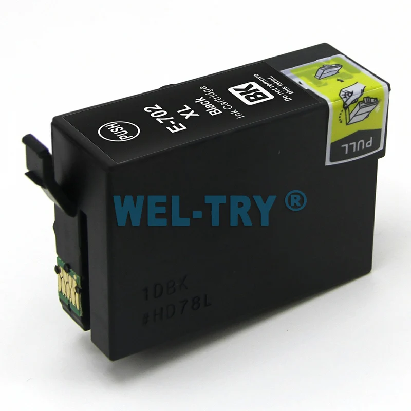 Совместимый чернильный картридж для EPSON 702 T702 XL для WorkForce Pro WF-3720 WF-3725 принтера, полные чернила с чипами