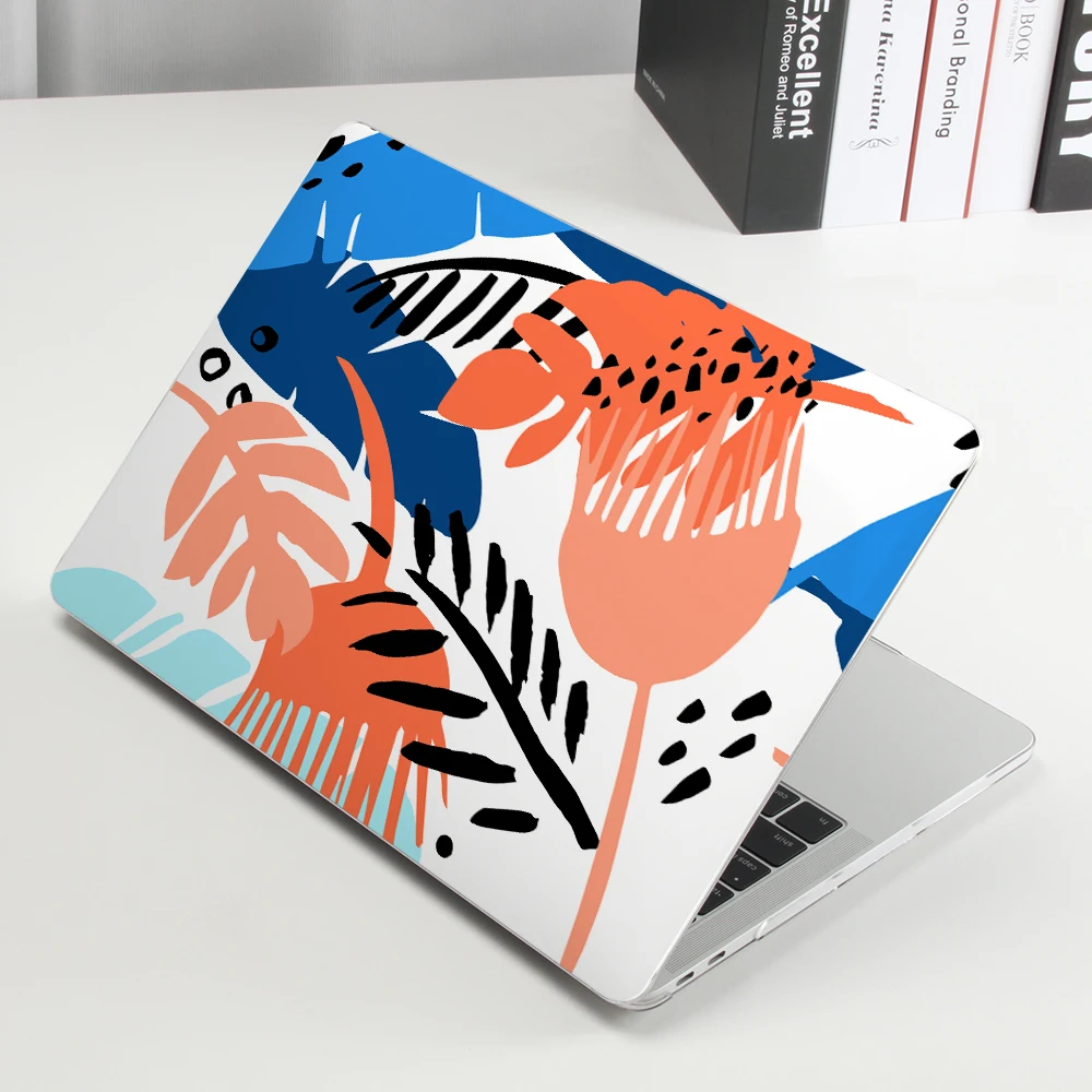 3D Print Abstract Leaves Laptop Case For Macbook Air 13 A2337 A2338 2020 M1 Chip Pro 14 15 A2442 A2289 Mac Pro 16 A2141 A2485
