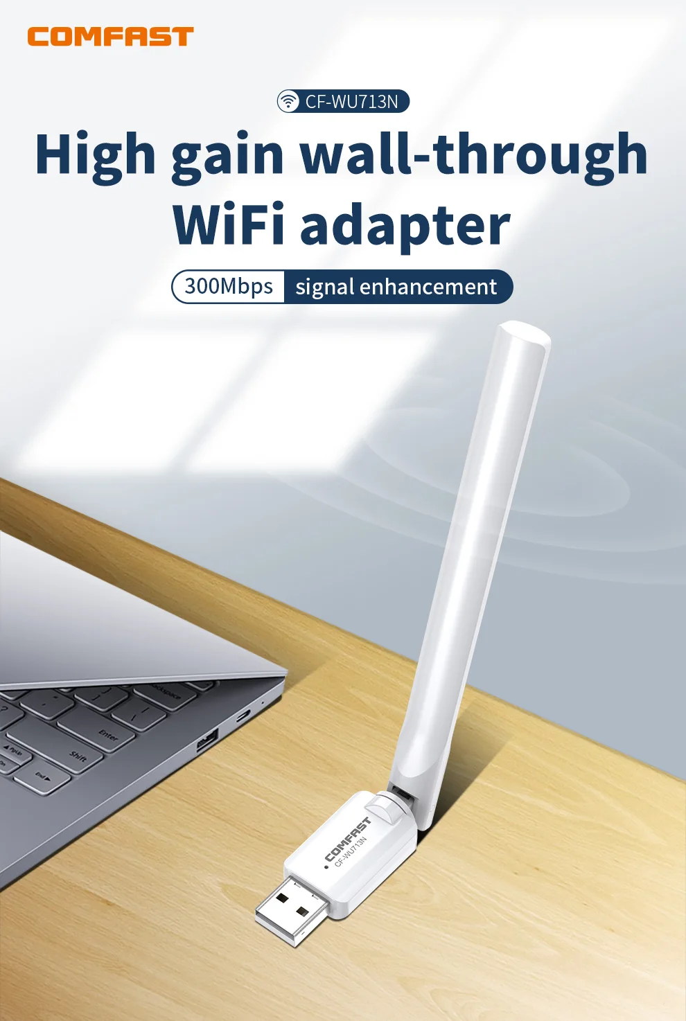 MT7603 Wifi USB адаптер 300 Мбит/с беспроводная 2 4 ГГц антенна Ethernet ПК электронный ключ Wi-fi