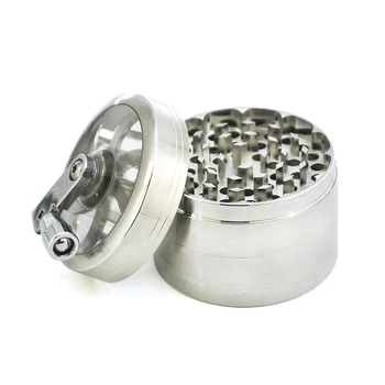 

63mm Zinc Alloy Mini Metal Grinder Weed Roller Herbal Cigarettes Tobacco Smoke Crusher Manual Hand Muller Mill Honeypuff Grinder