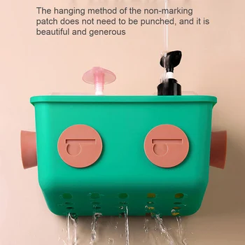 

Organizer Punch-free Living Room Bathroom Hanging Storage Basket Accessories Desktop Drain Home Decor Kitchen Wall Mounted Door