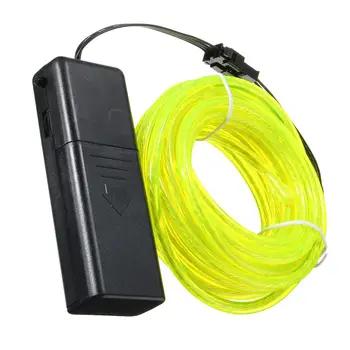 

4M Flexible EL Wire Tube Rope Battery Powered Flexible Neon Light Party Wedding Decor with Battery Controller LED Light Strip