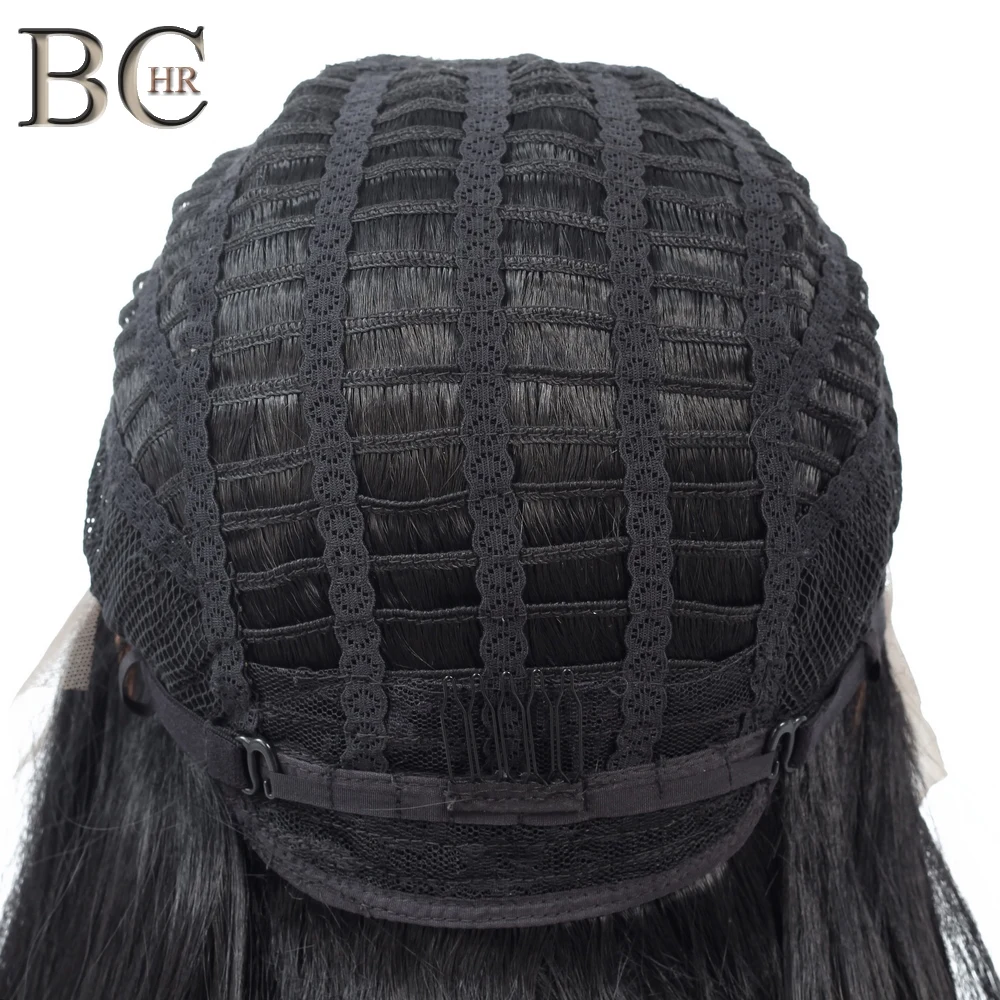 BCHR длинная волна 13*4 парик фронта шнурка для черных женщин боковая часть#1 черный парик шнурка термостойкие волосы