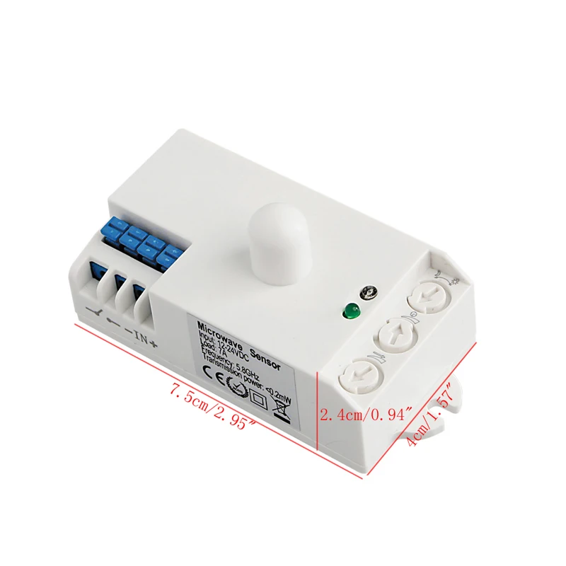 Дропшиппинг DC 12 V-24 V 5,8 GHz 7A микроволновый радар Датчик движения тела HF детектор светильник переключатель