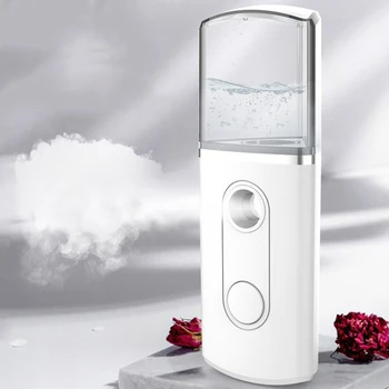

USB Nano Facial Mister Handy Water Milk Mist Spray Device Face Hydration Sprayer 30ML Mini Nano Nebulizer Face Hydration Sprayer