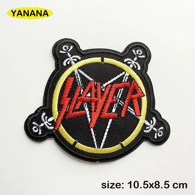 A Rock band Heavy Metal Band banner Patch Badges Embroidered Applique Sewing Iron On Badge Clothes Garment Apparel Accessories