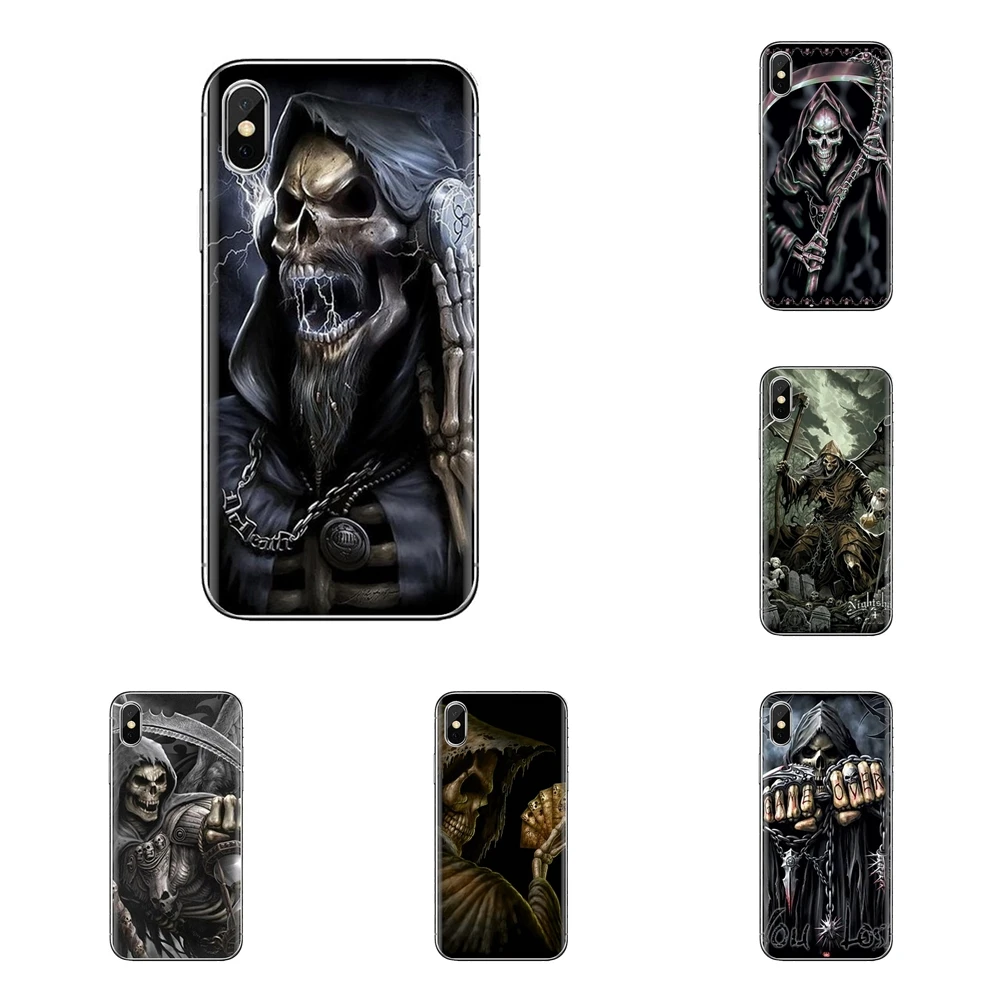 Mobile Phone Cover For HTC U11 One M7 M8 A9 M9 M10 E9 Desire 630 530 626 628 816 820 Motorola G G2 G3 Grim Reaper Skull Skeleton |