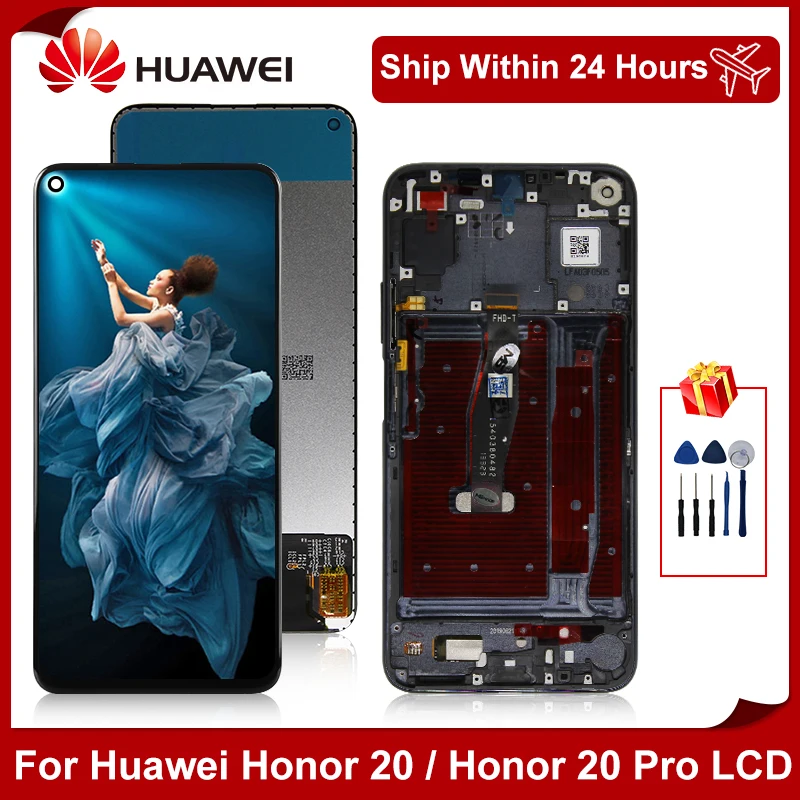 6.26&quot For Huawei Honor 20 LCD Display Touch Screen Digitizer Nova 5T Pro YAL-L21 YAL-AL10 Assembly Parts | Мобильные телефоны и